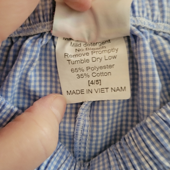 Blue Gingham Shorts - Picture 4 of 5